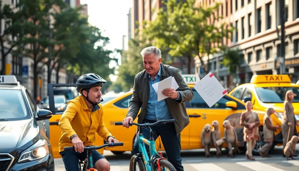 abogado de accidente de bicicleta por puerta de taxi abierta en manhattan ny