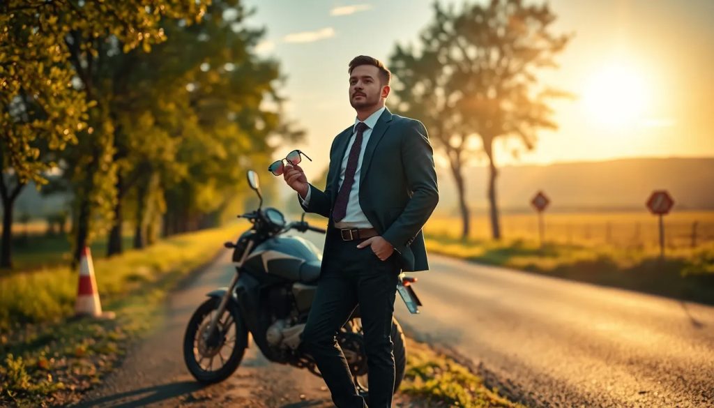 abogado de accidente de moto por falla de visibilidad debido al sol