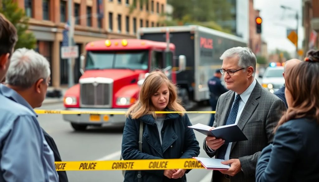 abogado de accidente de tractocamion que visite la escena del accidente en brooklyn ny