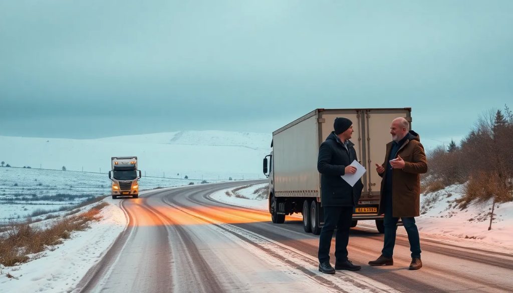 abogado de accidente de trailer por no usar cadenas en nieve