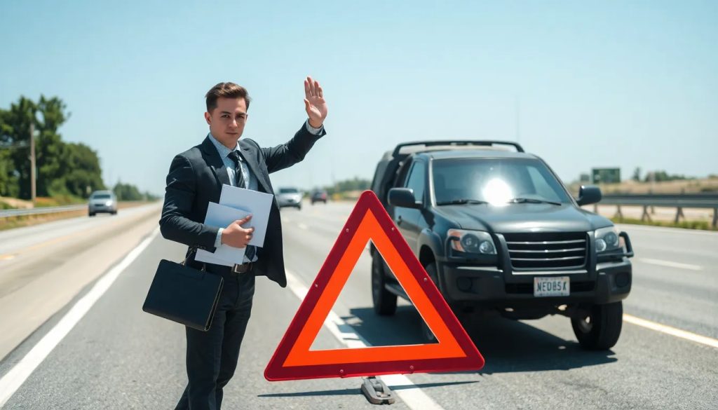 abogado para accidente de trailer por no usar triangulo de seguridad en ee uu