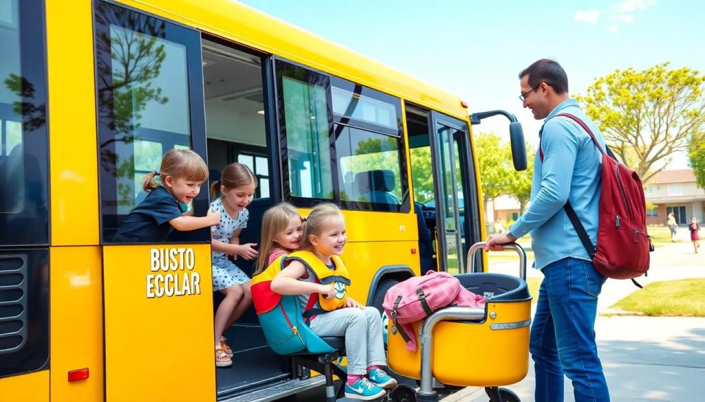 accidente de autobus escolar por no asegurar silla de ruedas abogado