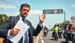 accidente de moto por cambio de carril ilegal abogado