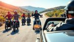 accidente de motocicleta por coche que no respeta al grupo de motos abogado