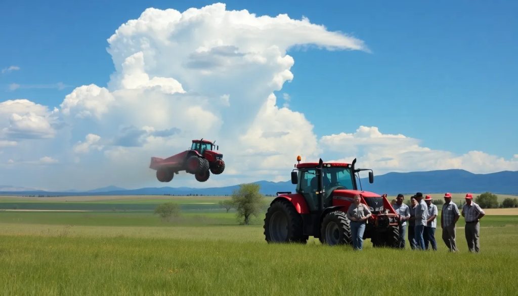 accidente de tractor trailer por viento fuerte y volcadura en wyoming