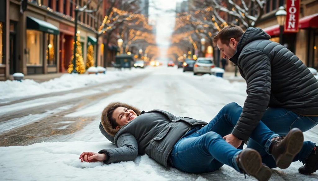 atropello de peaton con lesiones por caida en hielo en chicago il abogado