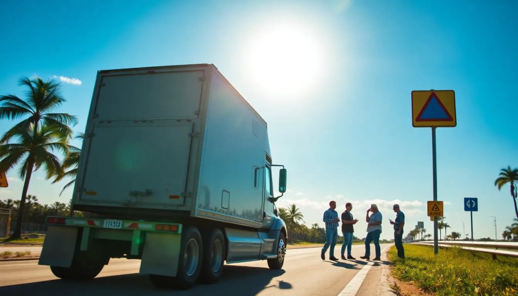 demanda por accidente de 18 ruedas por negligencia en la contratacion en florida