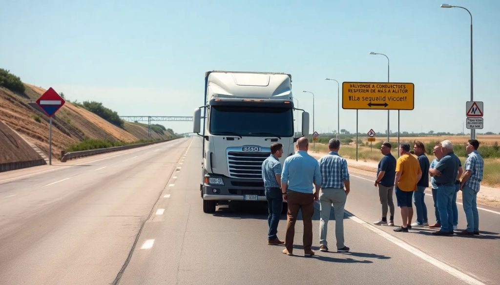 demanda por accidente de 18 ruedas por no respetar carril de camiones