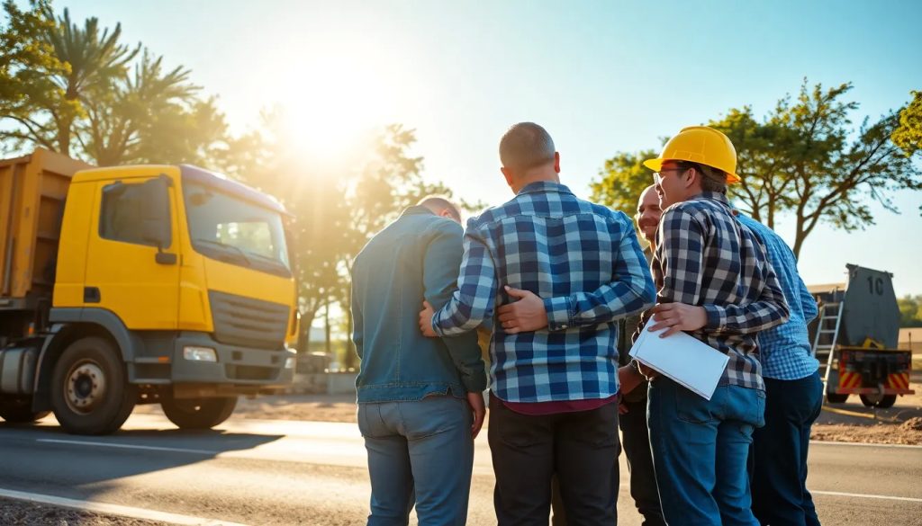 demanda por accidente de camion con lesiones a trabajador de carretera