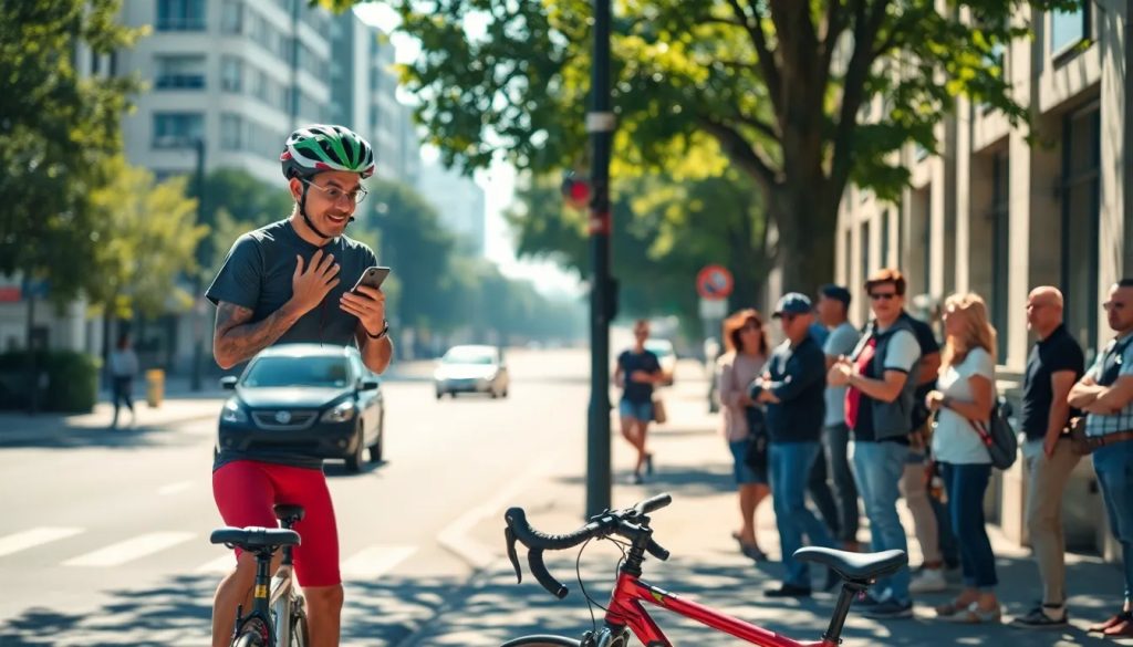 demanda por accidente de ciclista con choque lateral en ee uu
