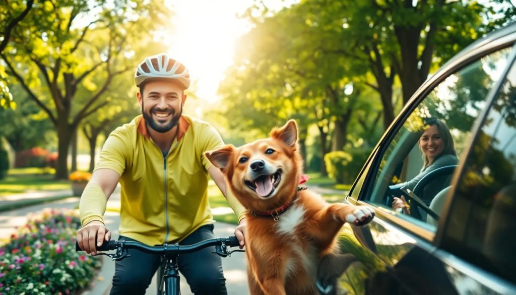 demanda por accidente de ciclista con conductor que se distrajo con mascota