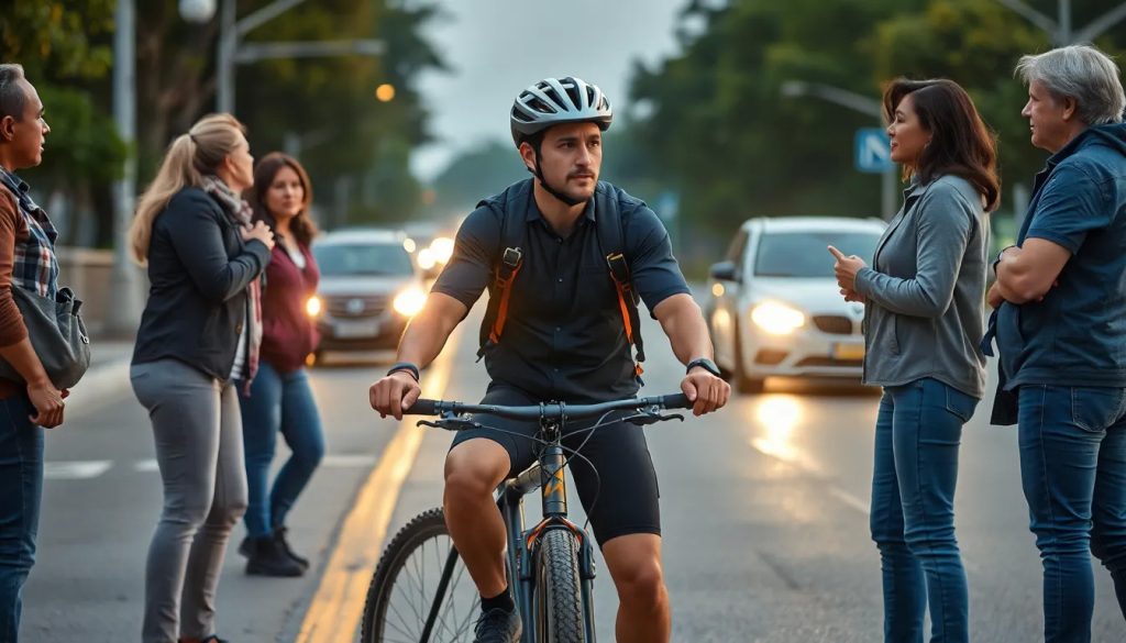 demanda por accidente de ciclista por falla de luz de freno del camion