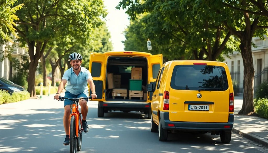 demanda por accidente de ciclista por objetos que caen de vehiculo de reparto