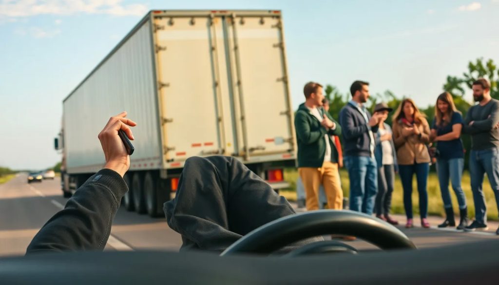 demanda por accidente de trailer por conductor que uso el celular en ee uu